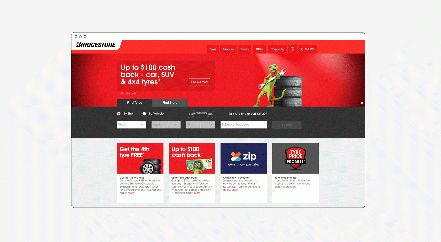 Bridgestone Website Design Development